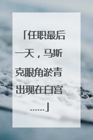 任职最后一天，马斯克眼角淤青出现在白宫……