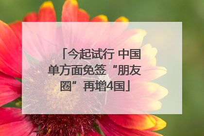 今起试行 中国单方面免签“朋友圈”再增4国