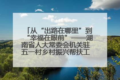 从“出路在哪里”到“幸福在眼前”——湖南省人大常委会机关驻五一村乡村振兴帮扶工作队书写振兴答卷