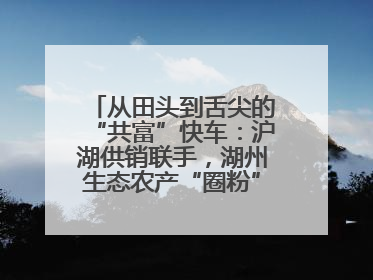 从田头到舌尖的“共富”快车：沪湖供销联手，湖州生态农产“圈粉”大上海