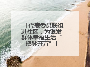 代表委员联组进社区，为银发群体幸福生活“把脉开方”