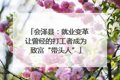 会泽县：就业变革让曾经的打工者成为致富“带头人”