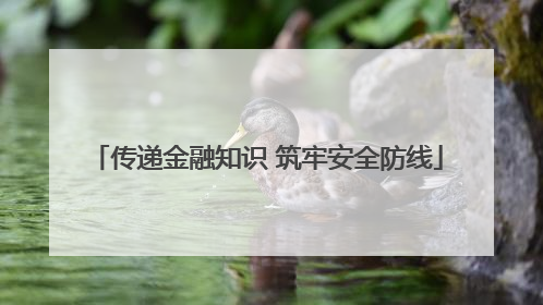 传递金融知识 筑牢安全防线