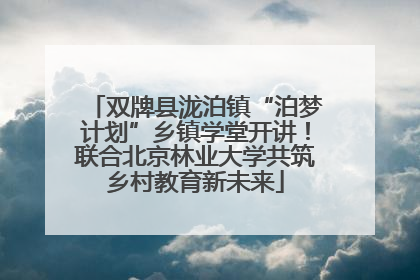 双牌县泷泊镇“泊梦计划”乡镇学堂开讲！联合北京林业大学共筑乡村教育新未来