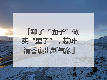 卸了“面子”做实“里子”，粽叶清香裹出新气象