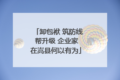 卸包袱 筑防线 帮升级 企业家在嵩县何以有为