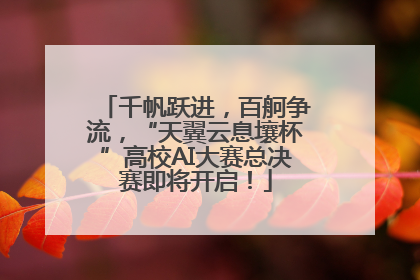 千帆跃进，百舸争流，“天翼云息壤杯”高校AI大赛总决赛即将开启！