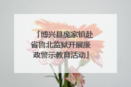 博兴县庞家镇赴省鲁北监狱开展廉政警示教育活动