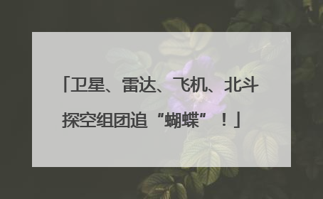 卫星、雷达、飞机、北斗探空组团追“蝴蝶”！