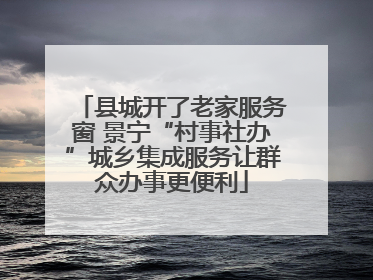 县城开了老家服务窗 景宁“村事社办”城乡集成服务让群众办事更便利