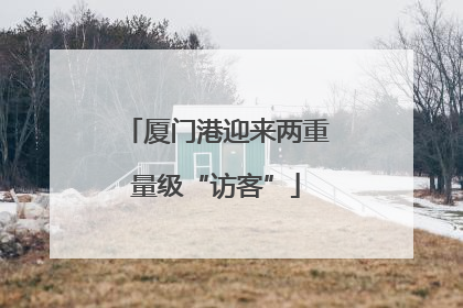 厦门港迎来两重量级“访客”