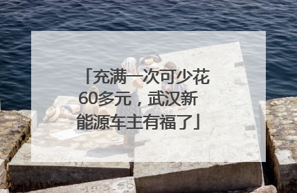充满一次可少花60多元，武汉新能源车主有福了