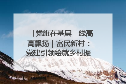 党旗在基层一线高高飘扬｜富民新村：党建引领绘就乡村振兴美丽画卷
