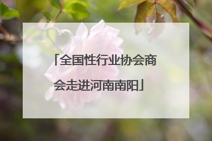 全国性行业协会商会走进河南南阳