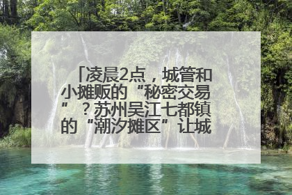 凌晨2点，城管和小摊贩的“秘密交易”？苏州吴江七都镇的“潮汐摊区”让城市管理有了人情味
