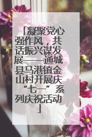 凝聚党心强作风，共话振兴谋发展——通城县马港镇金山村开展庆“七一”系列庆祝活动