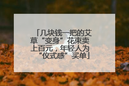 几块钱一把的艾草“变身”花束卖上百元，年轻人为“仪式感”买单