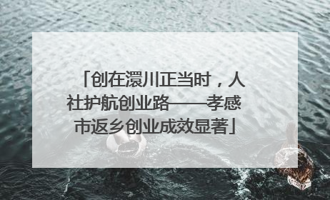 创在澴川正当时，人社护航创业路——孝感市返乡创业成效显著