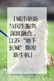 城市更新与民生服务深度融合，江苏“地下长城”焕发新生机