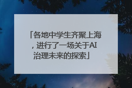 各地中学生齐聚上海，进行了一场关于AI治理未来的探索