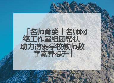 名师育娄丨名师网络工作室组团帮扶 助力薄弱学校教师数字素养提升