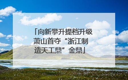 向新攀升提档升级 萧山首夺“浙江制造天工鼎”金鼎