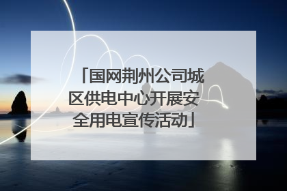 国网荆州公司城区供电中心开展安全用电宣传活动