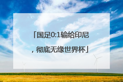 国足0:1输给印尼，彻底无缘世界杯