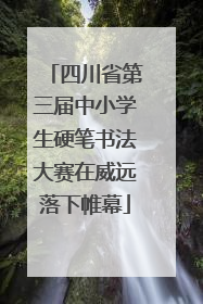 四川省第三届中小学生硬笔书法大赛在威远落下帷幕