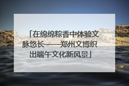 在绵绵粽香中体验文脉悠长——郑州文博织出端午文化新风景
