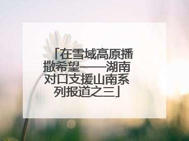 在雪域高原播撒希望——湖南对口支援山南系列报道之三
