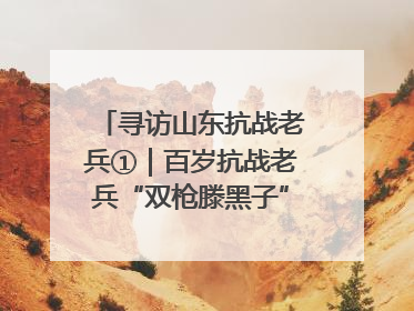寻访山东抗战老兵①｜百岁抗战老兵“双枪滕黑子”：被粟裕称赞的“孤胆英雄”