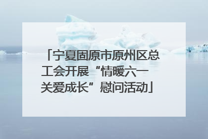 宁夏固原市原州区总工会开展“情暖六一 关爱成长”慰问活动