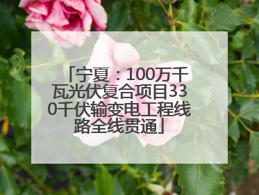 宁夏：100万千瓦光伏复合项目330千伏输变电工程线路全线贯通