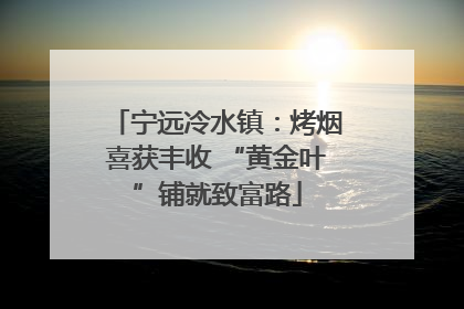 宁远冷水镇：烤烟喜获丰收 “黄金叶”铺就致富路