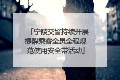 宁陵交警持续开展提醒乘客全员全程规范使用安全带活动