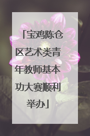 宝鸡陈仓区艺术类青年教师基本功大赛顺利举办