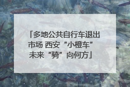 多地公共自行车退出市场 西安“小橙车”未来“骑”向何方