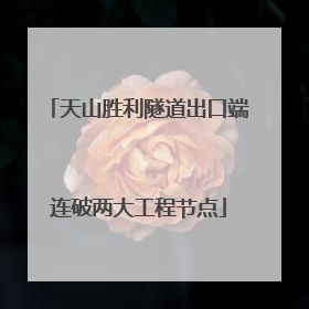 天山胜利隧道出口端连破两大工程节点