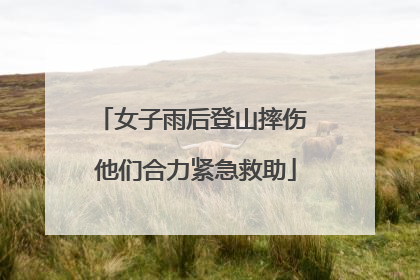 女子雨后登山摔伤 他们合力紧急救助