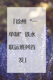 徐州“一单制”铁水联运班列首发