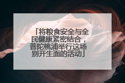 将粮食安全与全民健康紧密结合，普陀桃浦举行这场别开生面的活动
