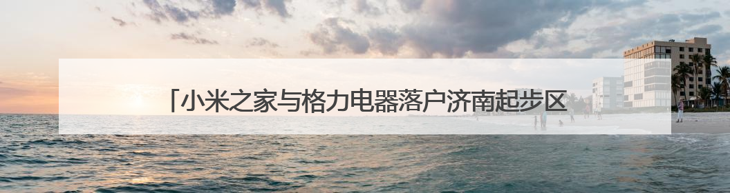 小米之家与格力电器落户济南起步区，中科新经济科创园商业生态升级
