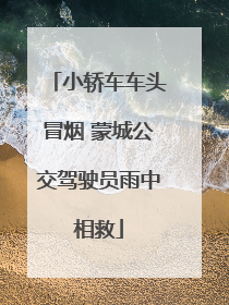 小轿车车头冒烟 蒙城公交驾驶员雨中相救
