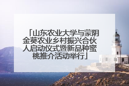 山东农业大学与蒙阴金葵农业乡村振兴合伙人启动仪式暨新品种蜜桃推介活动举行