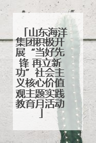 山东海洋集团积极开展“当好先锋 再立新功”社会主义核心价值观主题实践教育月活动