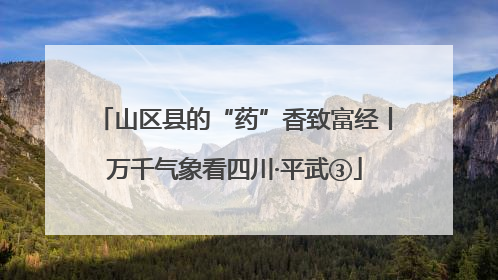 山区县的“药”香致富经丨万千气象看四川·平武③