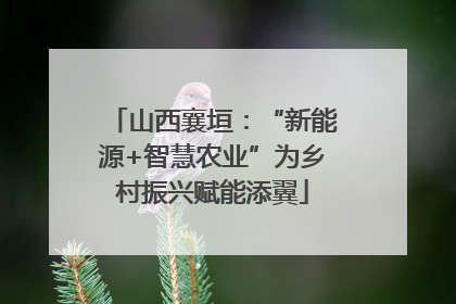 山西襄垣：“新能源+智慧农业”为乡村振兴赋能添翼
