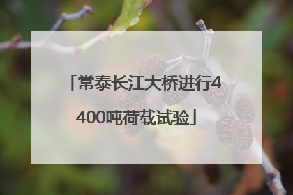 常泰长江大桥进行4400吨荷载试验