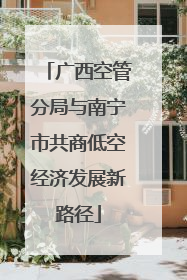 广西空管分局与南宁市共商低空经济发展新路径
